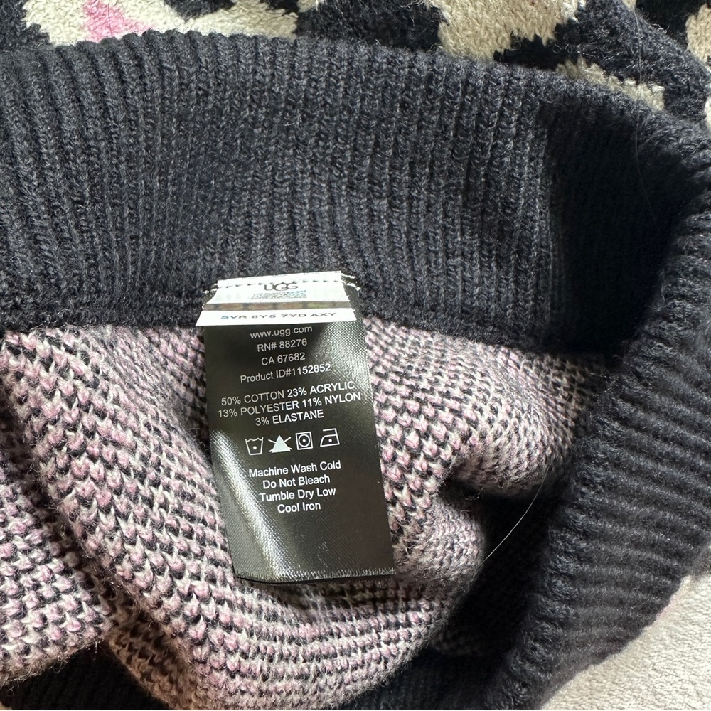 UGG Shaina Knit Lifestyle Lounge Shorts‎ Black/Pink/White Size L - Picture 4 of 8